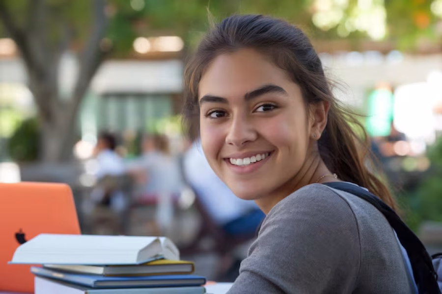 chica-universitaria-sonriente-estudiando-al-aire-libre-campus_1164774-2974